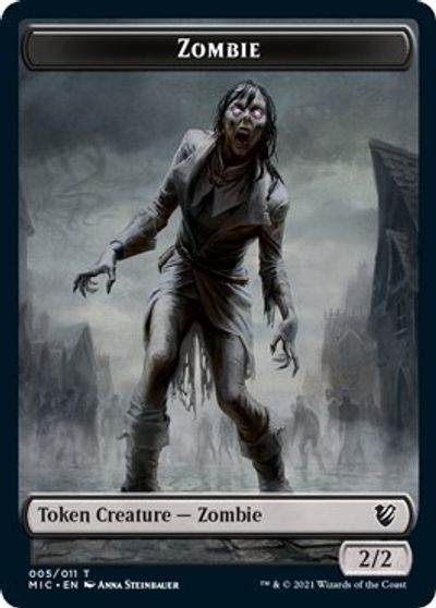 Zombie (005 MIC) // Zombie (005 MID) [Innistrad: Midnight Hunt Commander] | Arkham Games and Comics