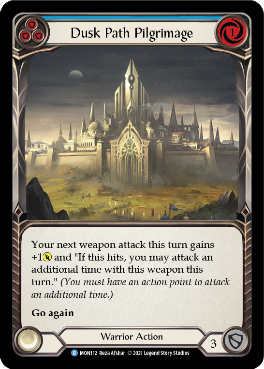 Dusk Path Pilgrimage (Blue) [MON112-RF] (Monarch)  1st Edition Rainbow Foil | Arkham Games and Comics