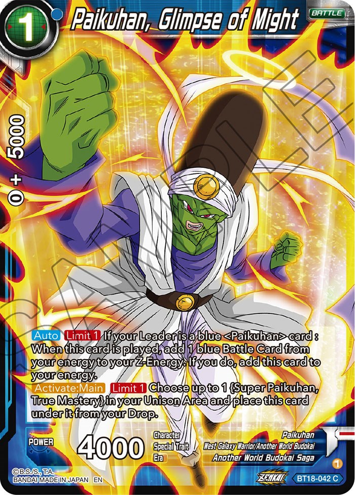 Paikuhan, Glimpse of Might (BT18-042) [Dawn of the Z-Legends] | Arkham Games and Comics