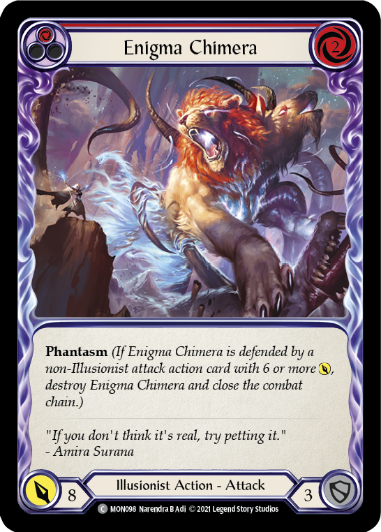 Enigma Chimera (Red) [MON098-RF] (Monarch)  1st Edition Rainbow Foil | Arkham Games and Comics