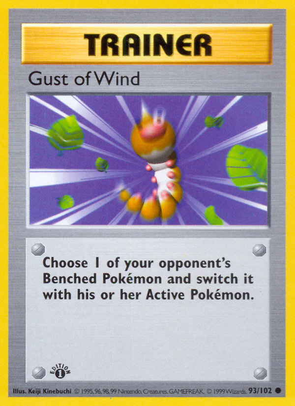 Gust of Wind (93/102) (Shadowless) [Base Set 1st Edition] | Arkham Games and Comics