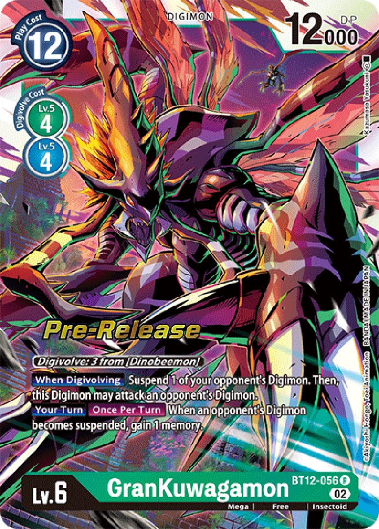 GranKuwagamon [BT12-056] [Across Time Pre-Release Cards] | Arkham Games and Comics