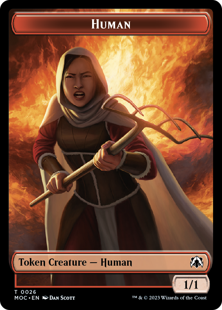 Tentacle // Human (26) Double-Sided Token [March of the Machine Commander Tokens] | Arkham Games and Comics