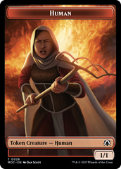 Squid // Human (26) Double-Sided Token [March of the Machine Commander Tokens] | Arkham Games and Comics