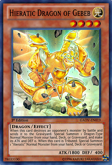 Hieratic Dragon of Gebeb [GAOV-EN019] Super Rare | Arkham Games and Comics