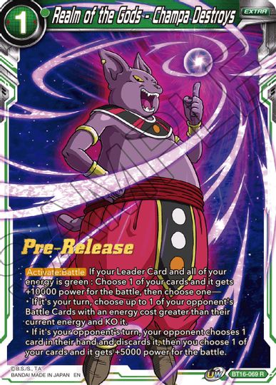 Realm of the Gods - Champa Destroys (BT16-069) [Realm of the Gods Prerelease Promos] | Arkham Games and Comics