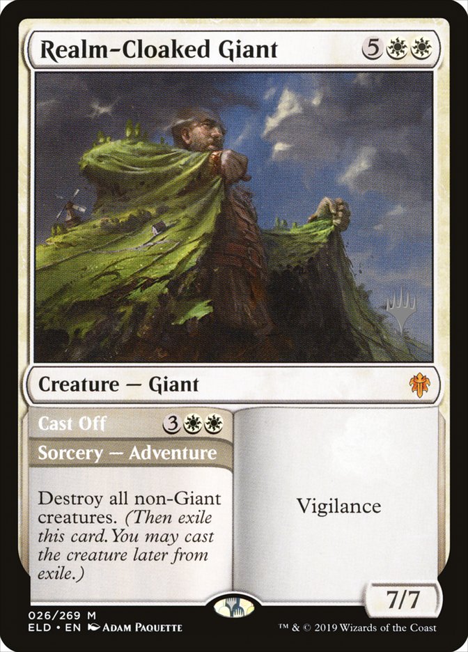 Realm-Cloaked Giant // Cast Off (Promo Pack) [Throne of Eldraine Promos] | Arkham Games and Comics