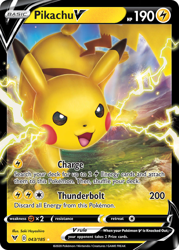 Pikachu V (043/185) [Sword & Shield: Vivid Voltage] | Arkham Games and Comics