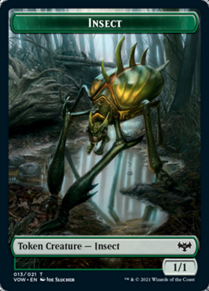 Insect // Human Soldier Double-sided Token [Innistrad: Crimson Vow Tokens] | Arkham Games and Comics