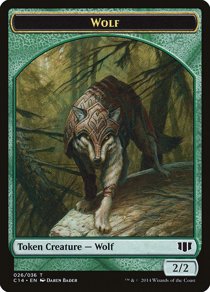 Treefolk // Wolf Double-sided Token [Commander 2014 Tokens] | Arkham Games and Comics