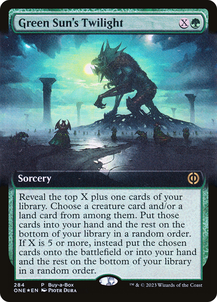 Green Sun's Twilight (Buy-A-Box) (Extended Art) [Phyrexia: All Will Be One] | Arkham Games and Comics