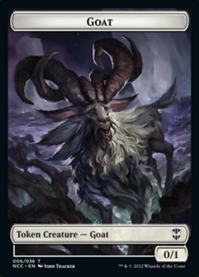 Zombie // Goat Double-sided Token [Streets of New Capenna Commander Tokens] | Arkham Games and Comics