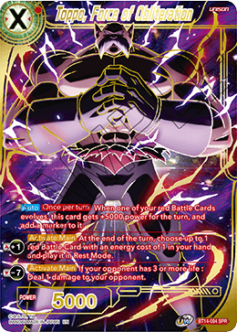 Toppo, Force of Obliteration (SPR) (BT14-004) [Cross Spirits] | Arkham Games and Comics