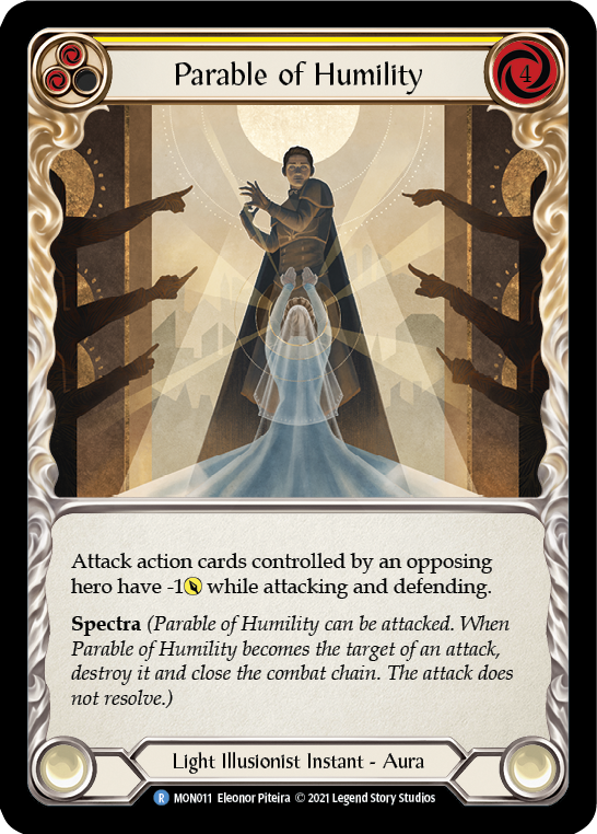 Parable of Humility [MON011-RF] (Monarch)  1st Edition Rainbow Foil | Arkham Games and Comics