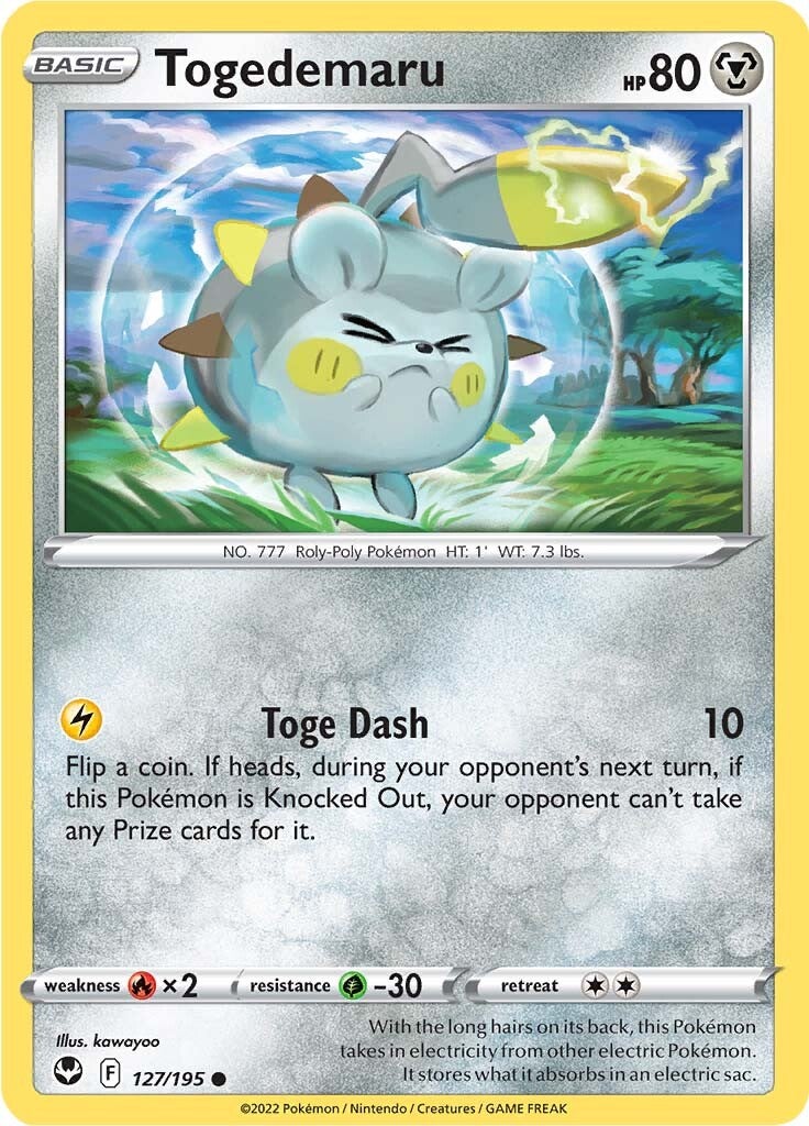 Togedemaru (127/195) [Sword & Shield: Silver Tempest] | Arkham Games and Comics