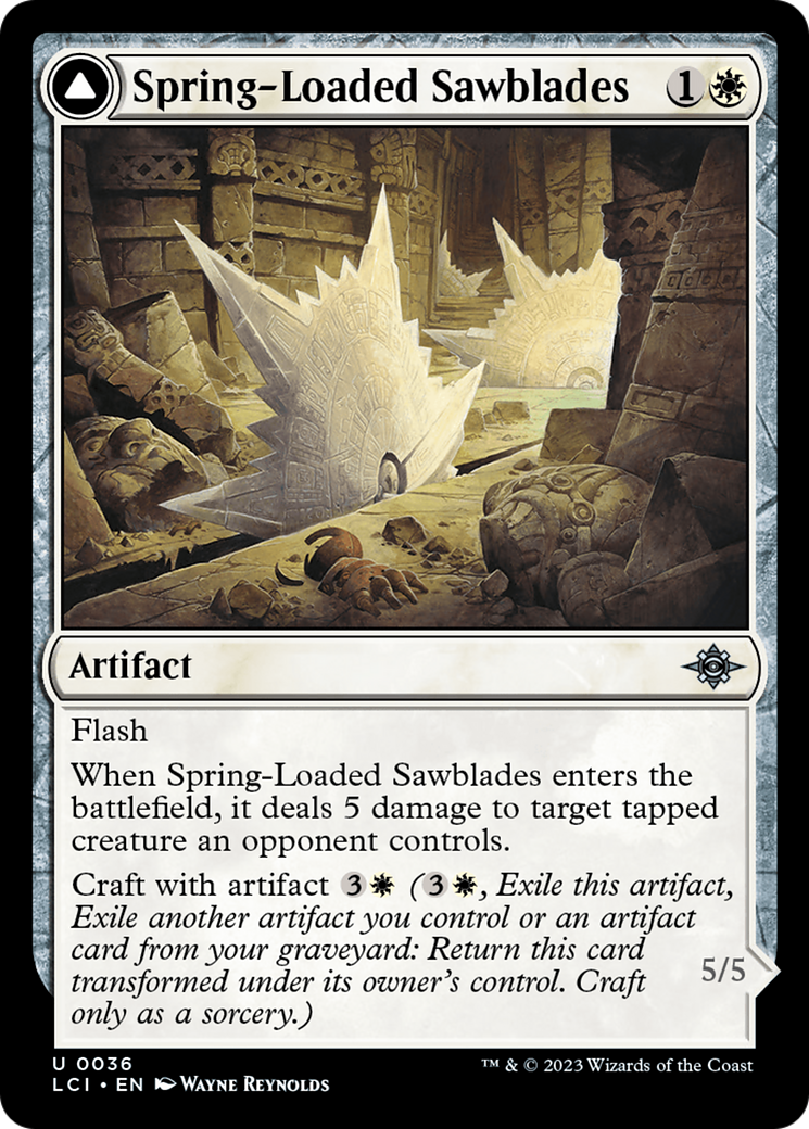 Spring-Loaded Sawblades // Bladewheel Chariot [The Lost Caverns of Ixalan] | Arkham Games and Comics