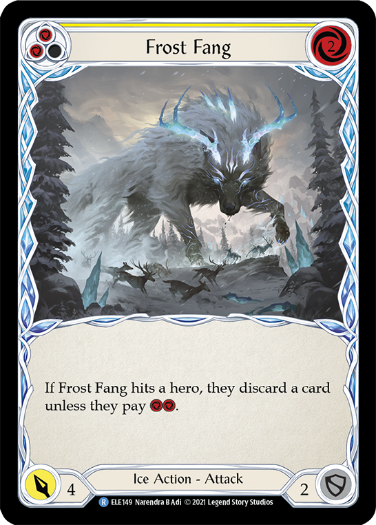 Frost Fang (Yellow) [ELE149] (Tales of Aria)  1st Edition Rainbow Foil | Arkham Games and Comics