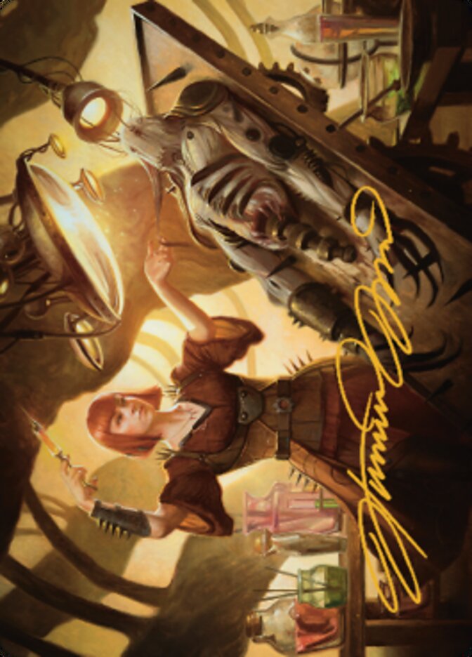 Ashnod, Flesh Mechanist Art Card (Gold-Stamped Signature) [The Brothers' War Art Series] | Arkham Games and Comics