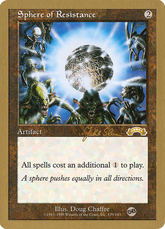 Sphere of Resistance (Jakub Slemr) (SB) [World Championship Decks 1999] | Arkham Games and Comics