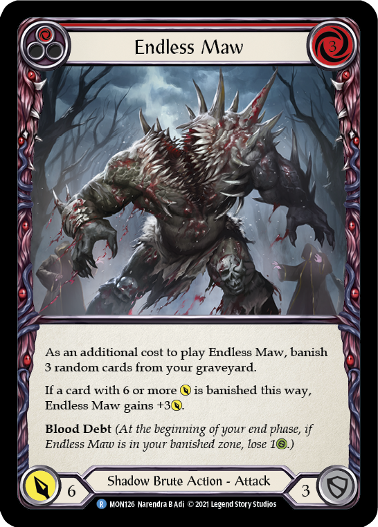 Endless Maw (Red) [MON126-RF] (Monarch)  1st Edition Rainbow Foil | Arkham Games and Comics