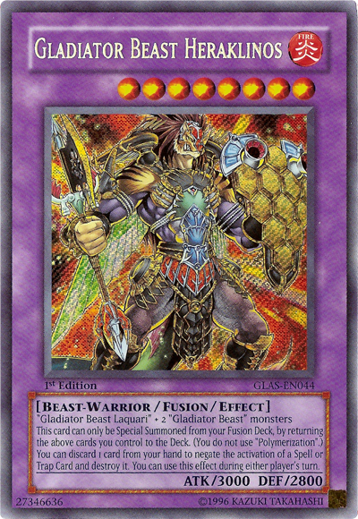 Gladiator Beast Heraklinos [GLAS-EN044] Secret Rare | Arkham Games and Comics