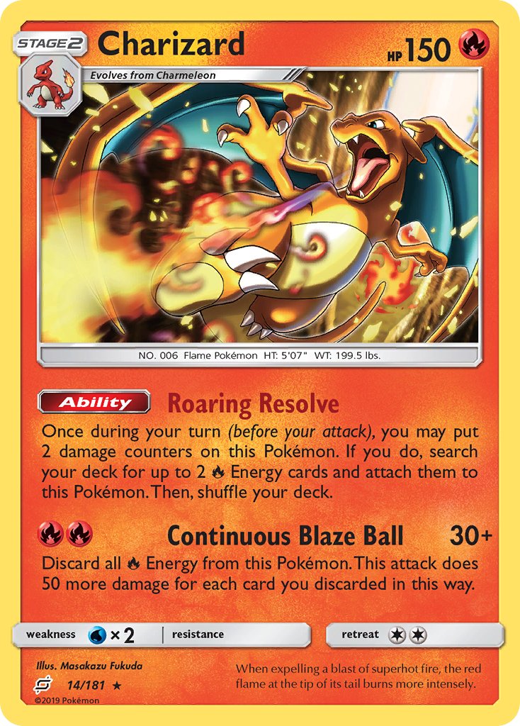 Charizard (14/181) (Theme Deck Exclusive) [Sun & Moon: Team Up] | Arkham Games and Comics