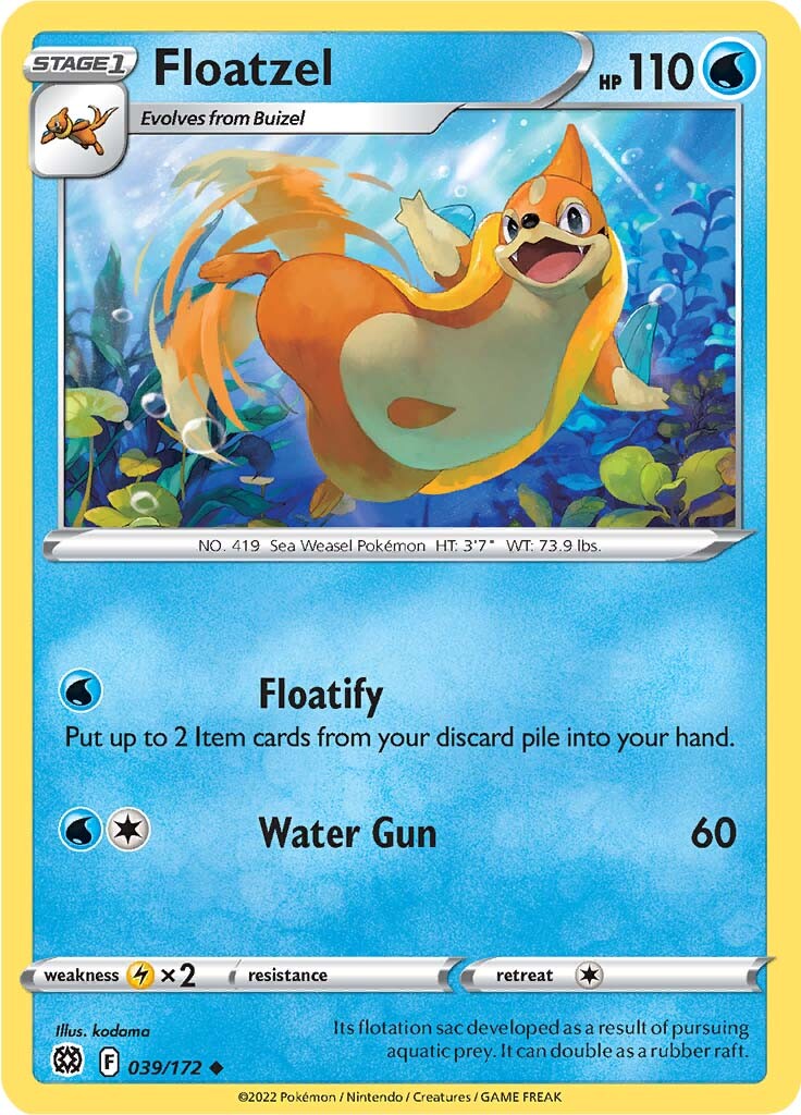 Floatzel (039/172) [Sword & Shield: Brilliant Stars] | Arkham Games and Comics