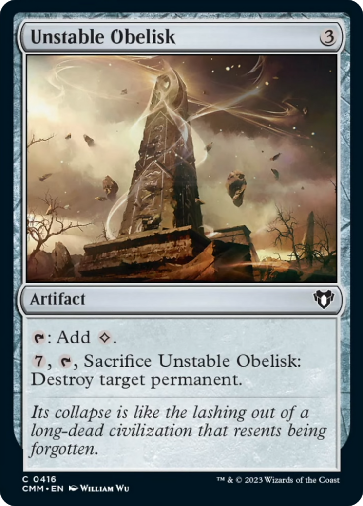 Unstable Obelisk [Commander Masters] | Arkham Games and Comics