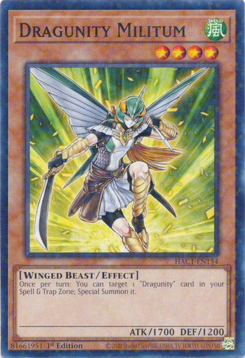 Dragunity Militum (Duel Terminal) [HAC1-EN154] Common | Arkham Games and Comics