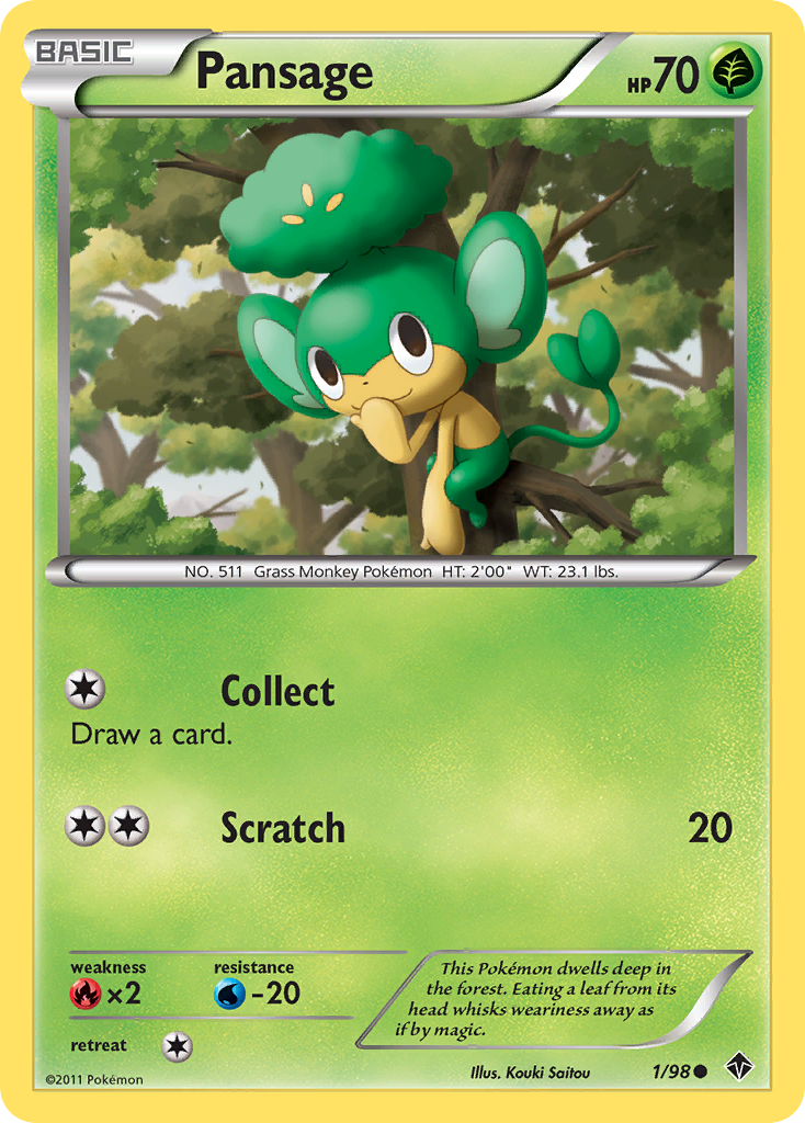 Pansage (1/98) [Black & White: Emerging Powers] | Arkham Games and Comics