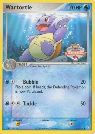 Wartortle (42/100) (States Championship Promo) [EX: Crystal Guardians] | Arkham Games and Comics