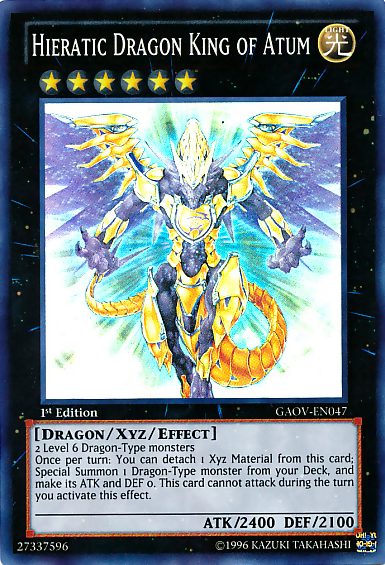 Hieratic Dragon King of Atum [GAOV-EN047] Super Rare | Arkham Games and Comics