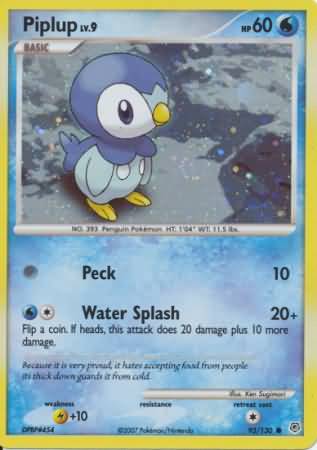 Piplup (93/130) (Cosmos Holo) [Diamond & Pearl: Base Set] | Arkham Games and Comics