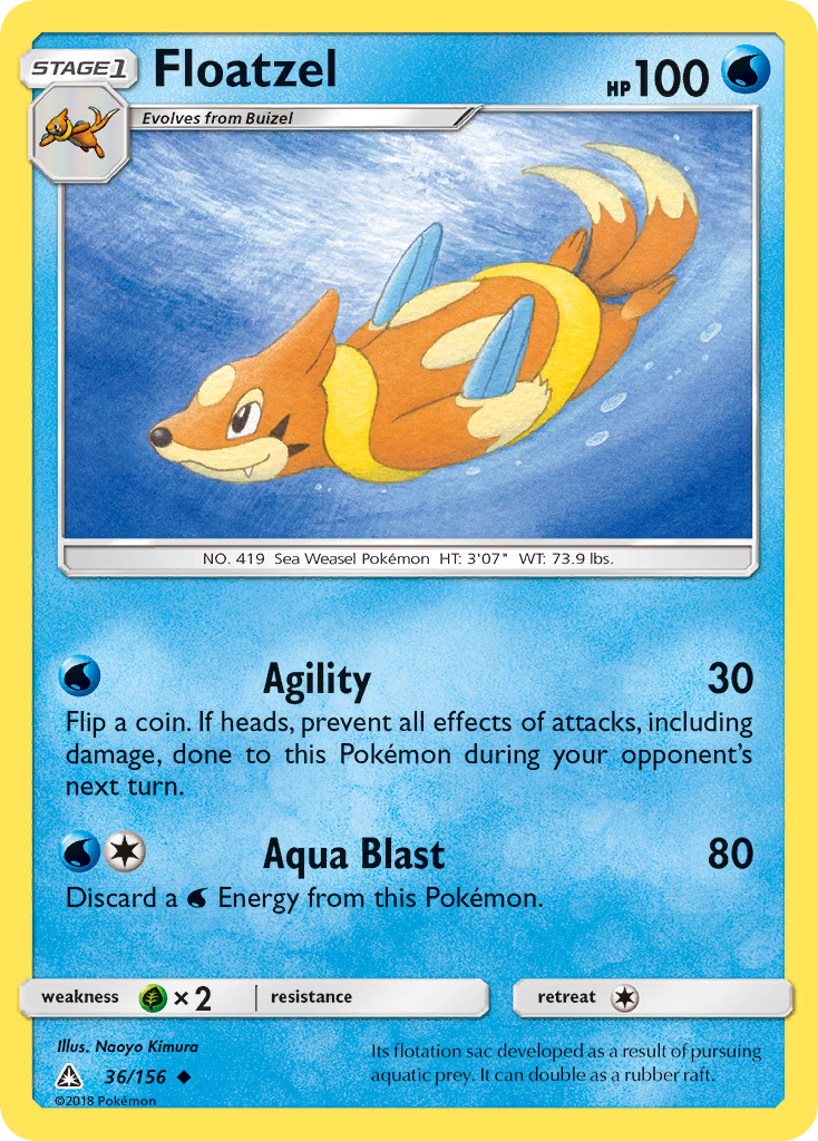 Floatzel (36/156) [Sun & Moon: Ultra Prism] | Arkham Games and Comics