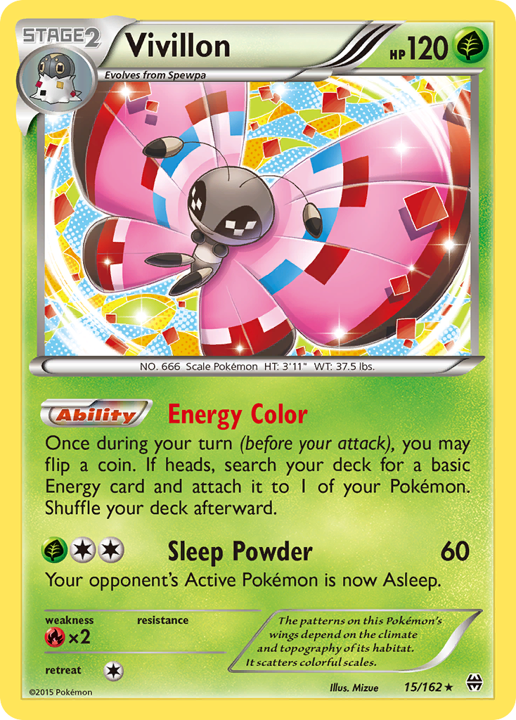 Vivillon (15/162) [XY: BREAKthrough] | Arkham Games and Comics