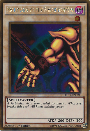 Right Arm of the Forbidden One [PGL2-EN024] Gold Rare | Arkham Games and Comics