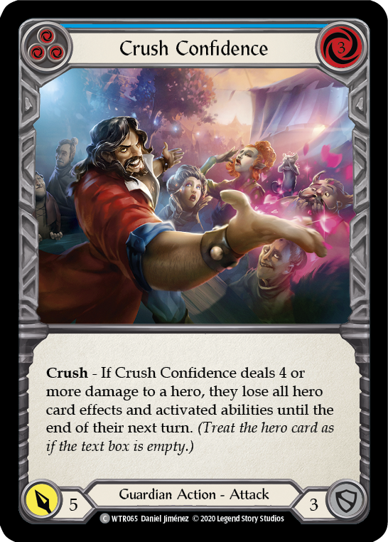 Crush Confidence (Blue) [U-WTR065] (Welcome to Rathe Unlimited)  Unlimited Rainbow Foil | Arkham Games and Comics