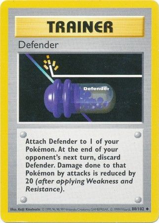 Defender (80/102) [Base Set Shadowless Unlimited] | Arkham Games and Comics