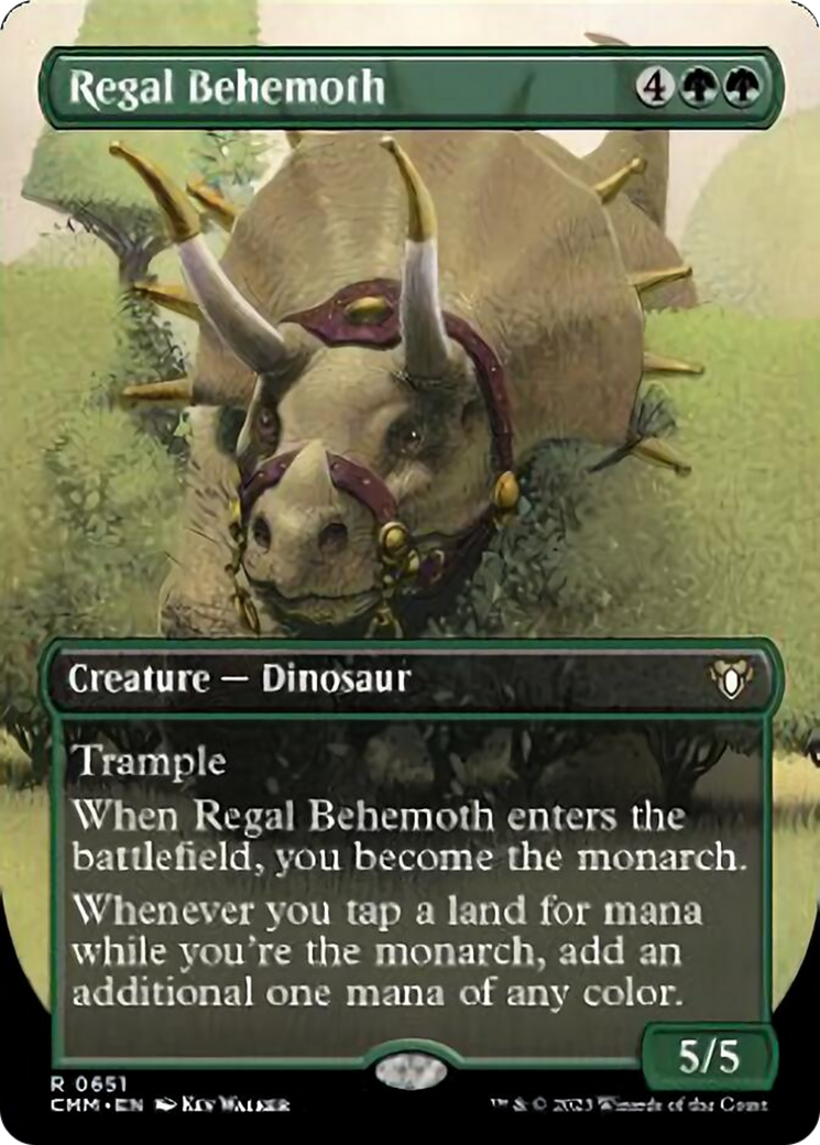 Regal Behemoth (Borderless Alternate Art) [Commander Masters] | Arkham Games and Comics