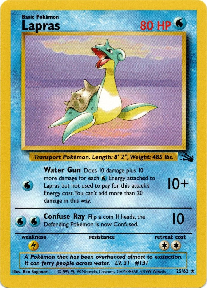 Lapras (25/62) [Fossil Unlimited] | Arkham Games and Comics