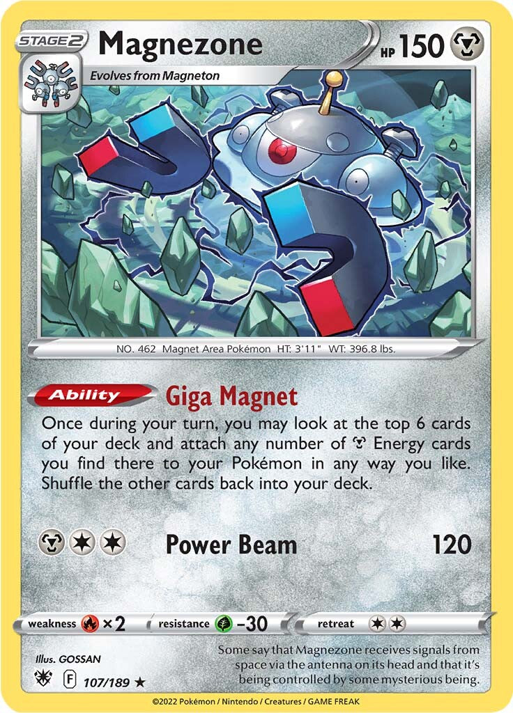 Magnezone (107/189) (Theme Deck Exclusive) [Sword & Shield: Astral Radiance] | Arkham Games and Comics