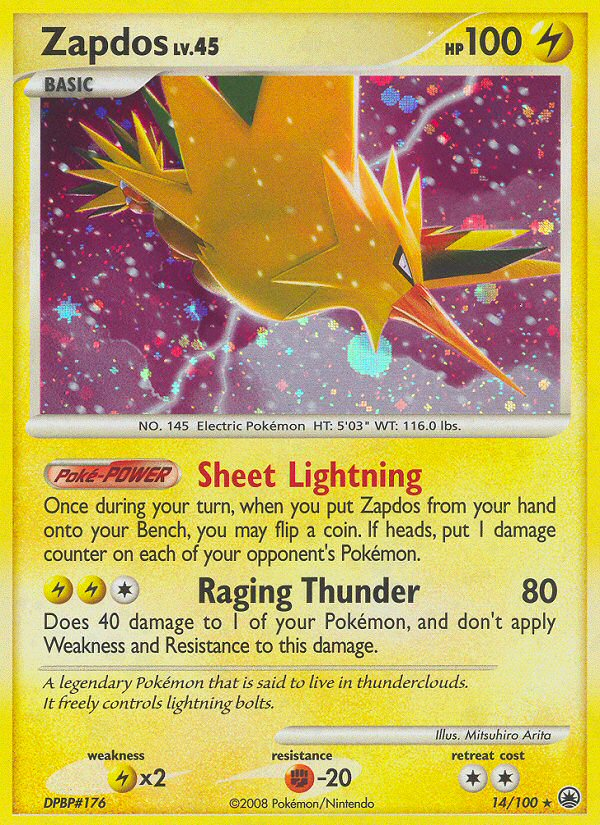 Zapdos (14/100) [Diamond & Pearl: Majestic Dawn] | Arkham Games and Comics