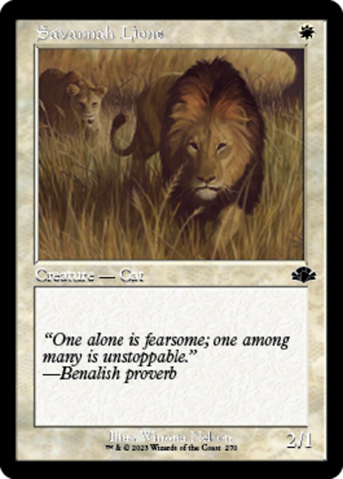 Savannah Lions (Retro) [Dominaria Remastered] | Arkham Games and Comics