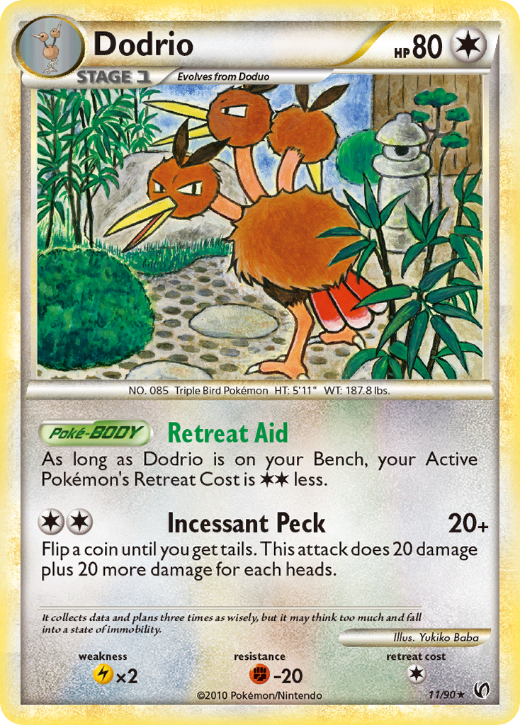 Dodrio (11/90) [HeartGold & SoulSilver: Undaunted] | Arkham Games and Comics