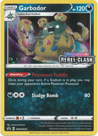 Garbodor (SWSH025) (Staff Prerelease Promo) [Sword & Shield: Black Star Promos] | Arkham Games and Comics