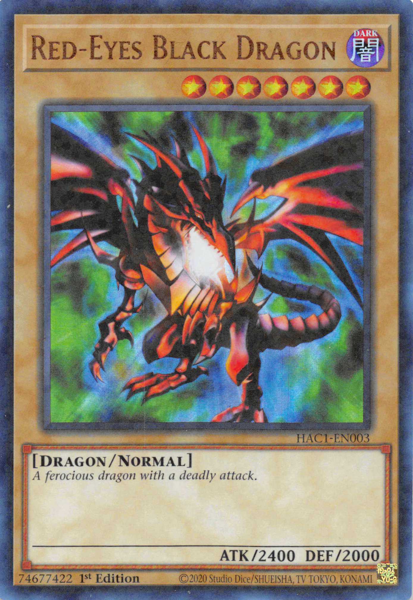 Red-Eyes Black Dragon (Duel Terminal) [HAC1-EN003] Parallel Rare | Arkham Games and Comics