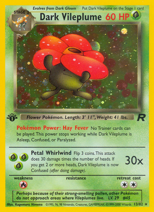 Dark Vileplume (13/82) [Team Rocket 1st Edition] | Arkham Games and Comics