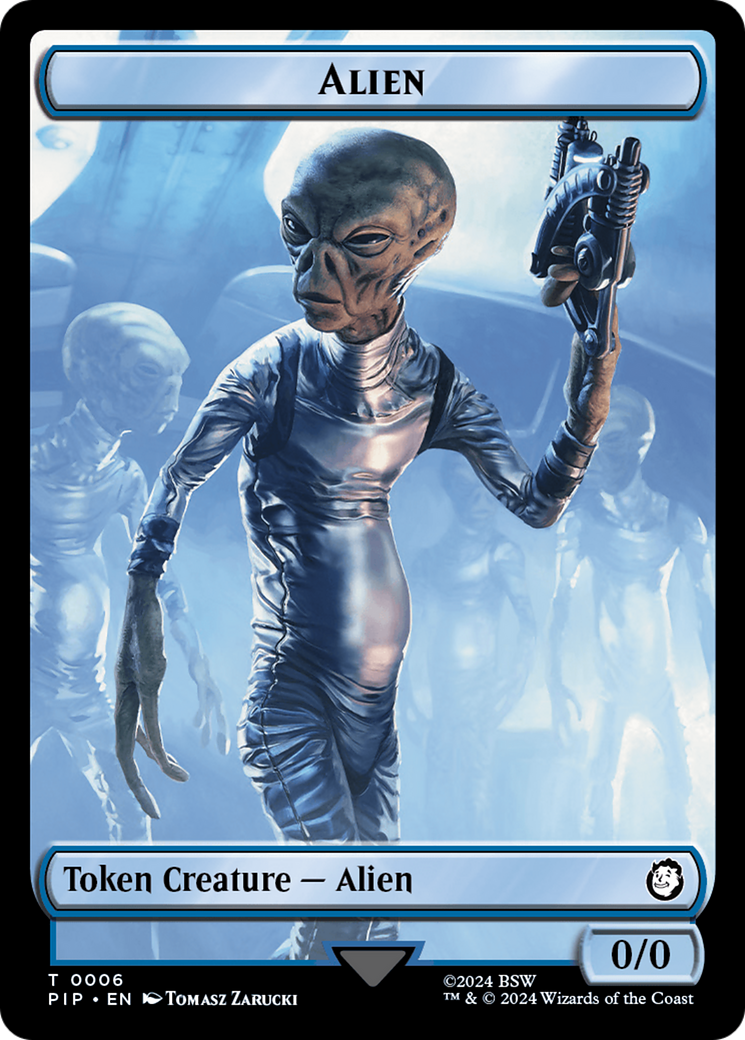 Radiation // Alien Double-Sided Token [Fallout Tokens] | Arkham Games and Comics