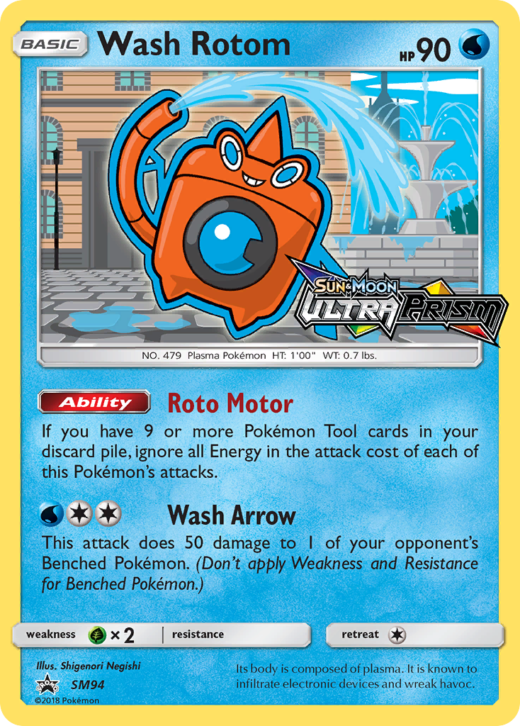 Wash Rotom (SM94) [Sun & Moon: Black Star Promos] | Arkham Games and Comics