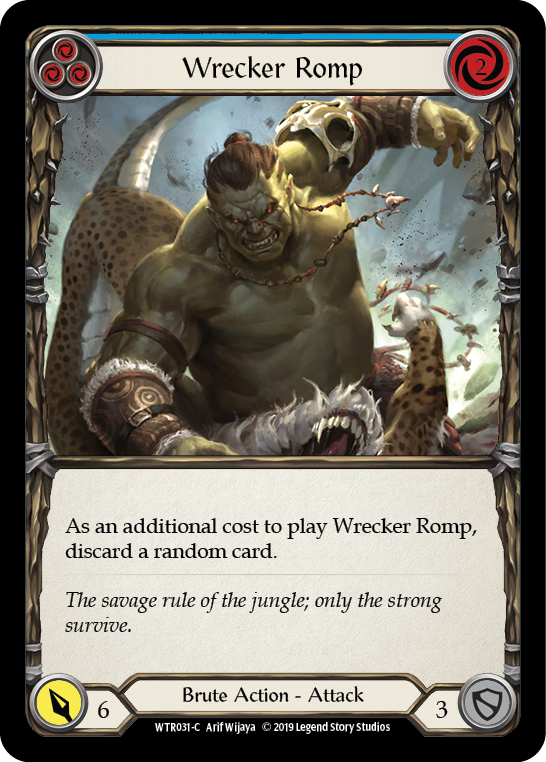 Wrecker Romp (Blue) [WTR031-C] (Welcome to Rathe)  Alpha Print Rainbow Foil | Arkham Games and Comics